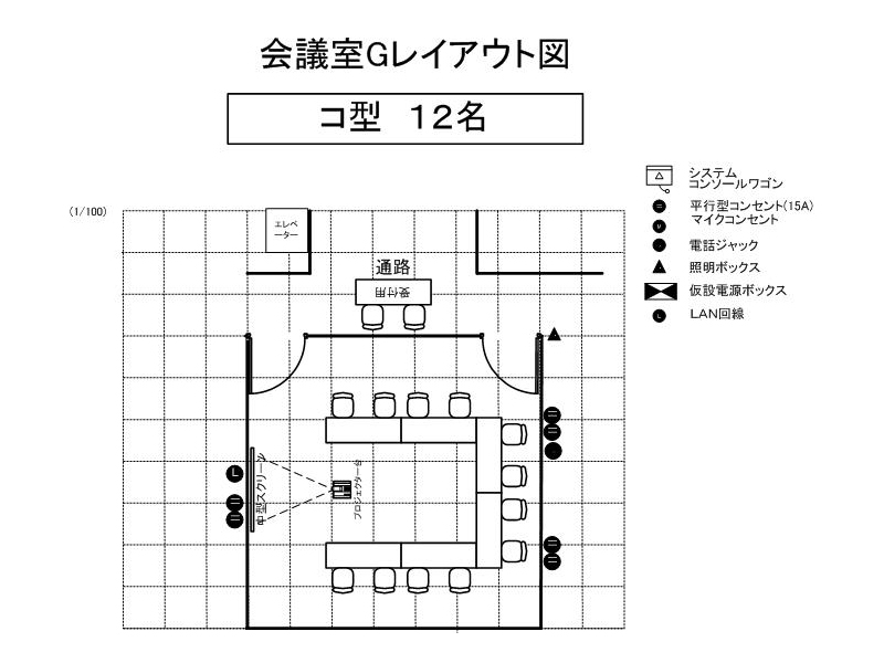 会議室Ｇ レイアウト例(5)